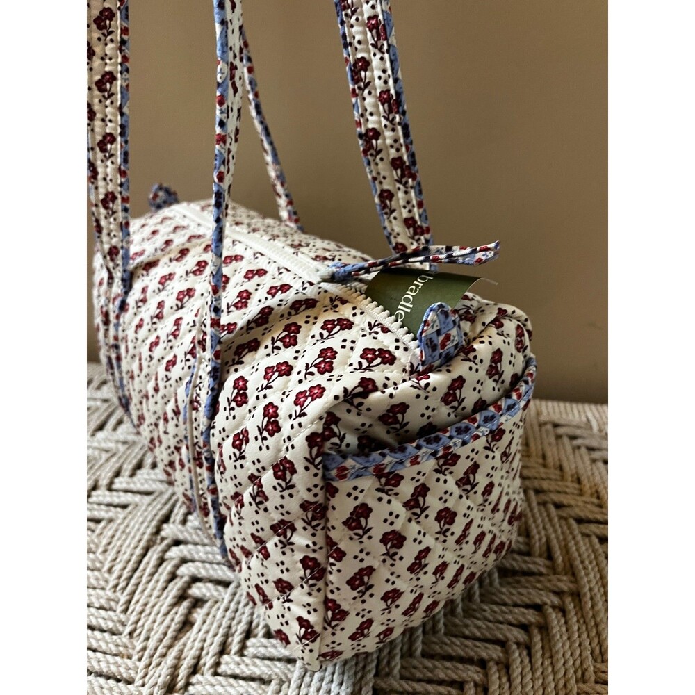 Vera Bradley 100 Handbag Shoulder Bag Purse Rachel Ditsy Ivory Floral NWT - Picture 3 of 5